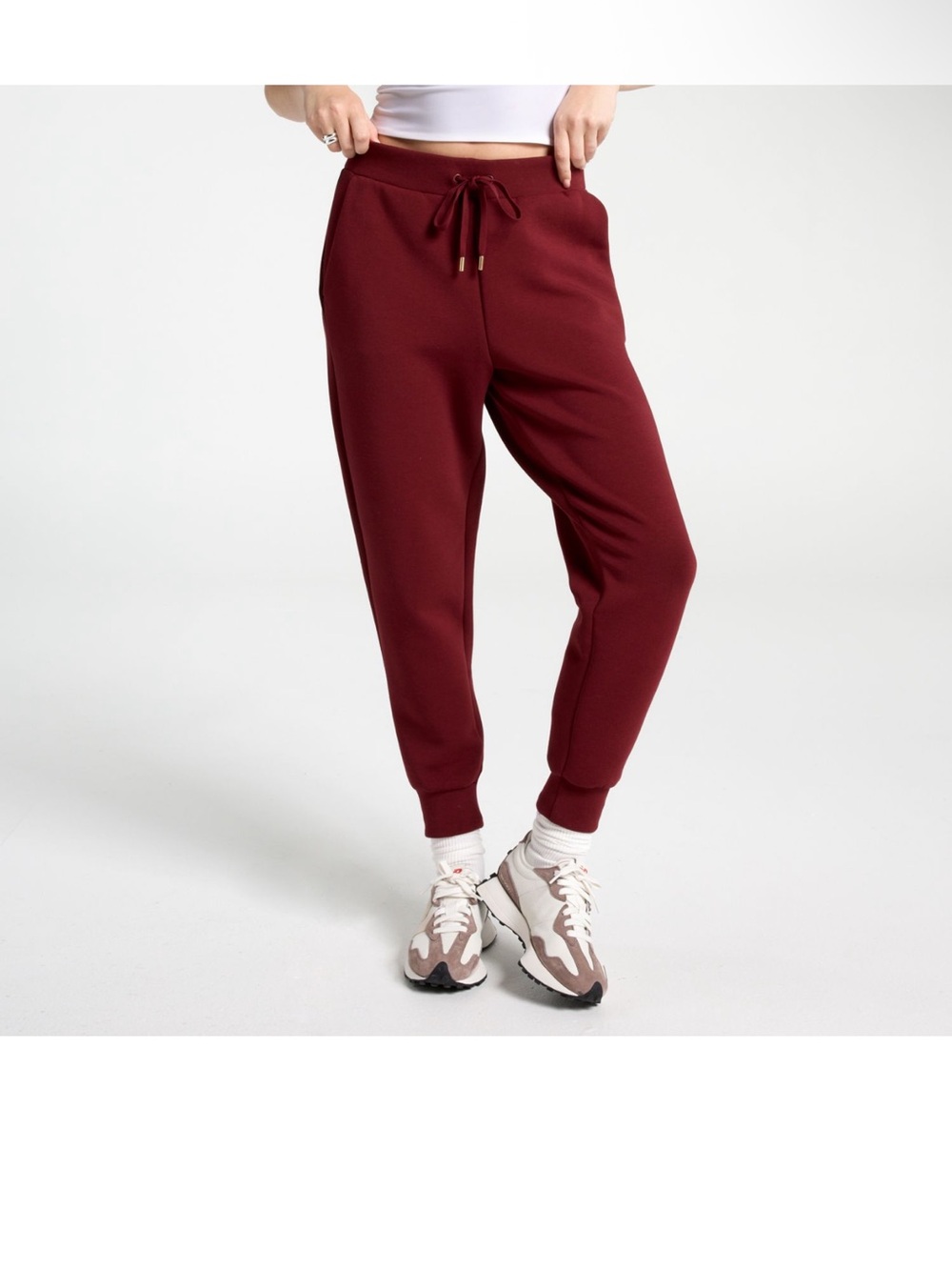 NWT Calia Women's Soft Scuba Jogger - Sz L $78 Deep Merlot